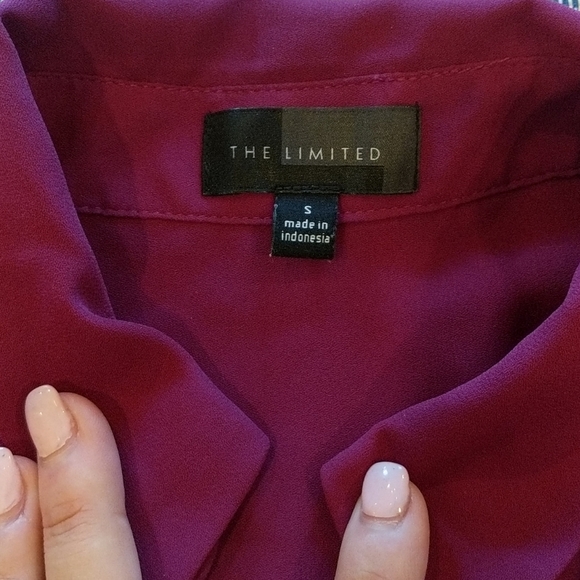 The Limited Magenta Button Up Sz S - Picture 2 of 3